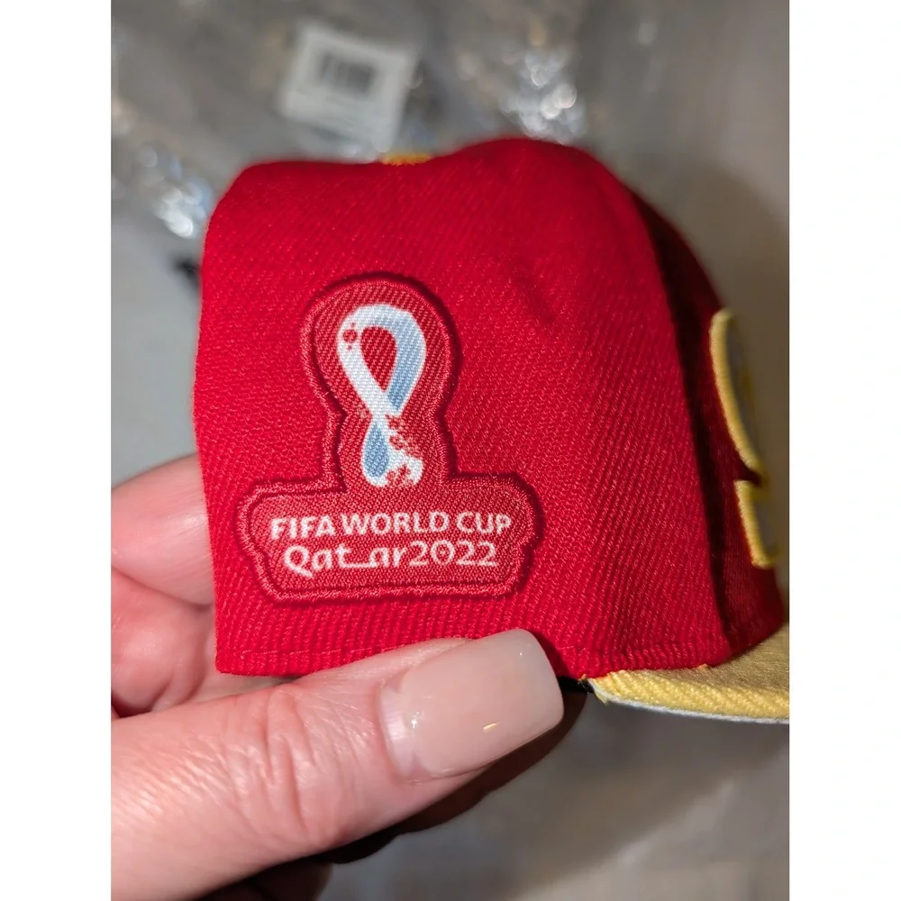 FIFA World Cup Qatar 2022 Spain SPA Red Yellow Snapback Hat Boys 9KIBO2ASU-SPA‎